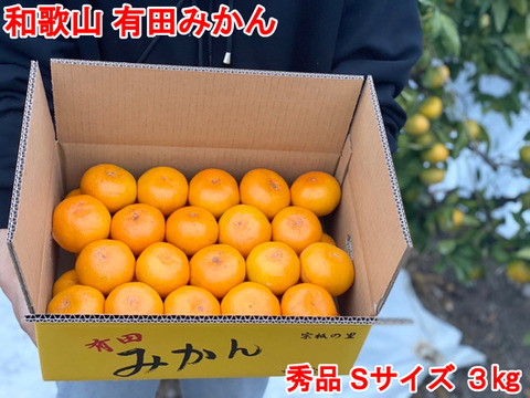 【秀品・Sサイズ】和歌山有田産!早生みかん≪3㎏≫