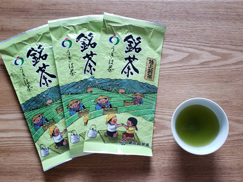 【七代目イチオシ】☆農カード付き☆特上煎茶×3袋☆レターパック発送☆【15%OFF+オマケに品種茶20g】