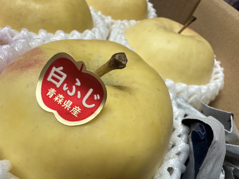 パリッと！ジャワッと！食べくらべる箱「白ふじ」×「あいかの香り」約3kg箱　8〜10玉