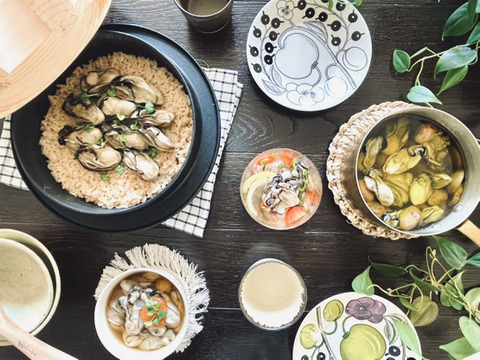 冬限定！オホーツクサロマ湖産牡蠣バラエティセット(生食用牡蠣むき身500g＋加熱用牡蠣むき身500g＋加熱用殻付牡蠣3kg)