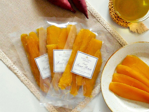 しっとりスイーツ系「自然栽培干し芋」100g×3袋（大分県産、栽培期間中農薬・肥料不使用、メール便発送）