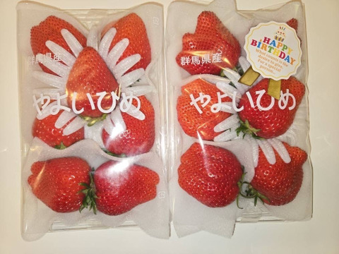 【ハーフ】⭐️奇跡のやよいひめ⭐️『群馬いちご』320g×2トレー（1箱）