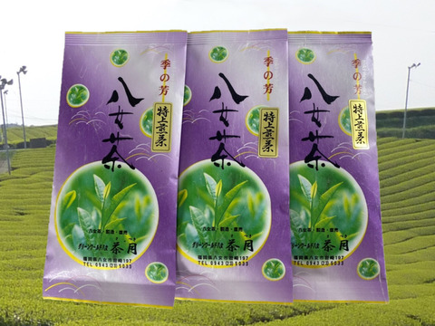 【国産】緑茶 八女茶 特上煎茶100g【3袋】