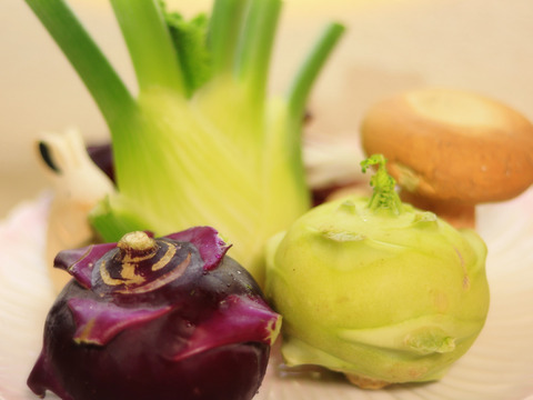 【シャキシャキ！キャベツの仲間】京都産コールラビ　1.5kg（４〜６個程度）