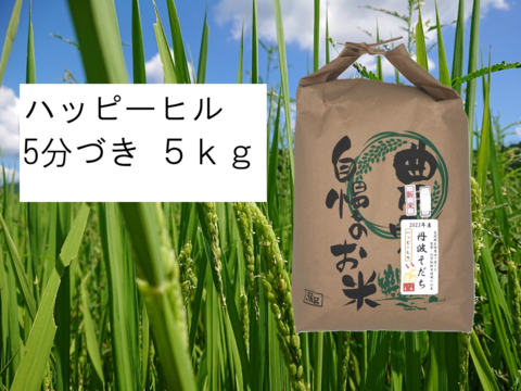 【2024年産】自然栽培のお米『ハッピーヒル』5分づき5ｋｇ