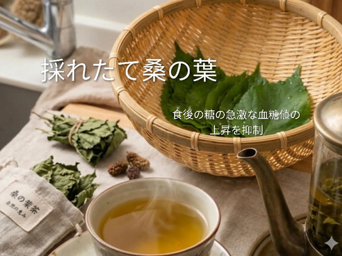 桑の葉（生葉）採れたて?マルベリー生葉?30枚?さっと蒸してお茶に 