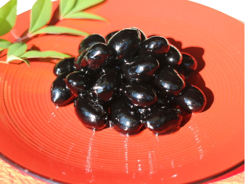 もっちりツヤツヤ！　おせち用　丹波黒大豆甘煮　1袋