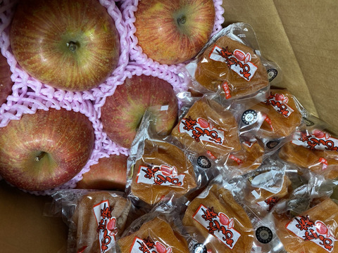 今が旬の果物お届け！　あんぽ柿（干し柿）個包装・りんご　詰め合わせセット　7.5Ｋ