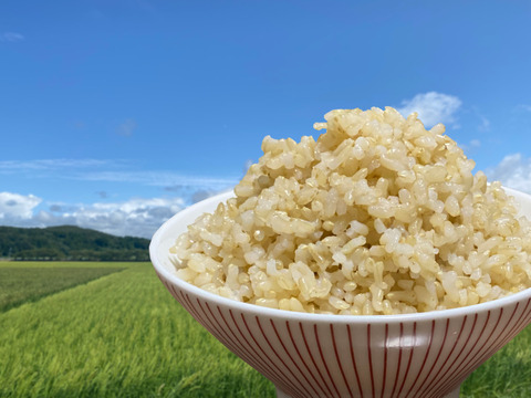 【農薬・化学肥料不使用】「にこまる」玄米2㎏<有機JAS認証(転換期間中)>『加賀米野菜基地』