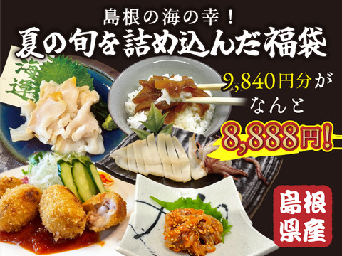 【福袋2025】白バイ貝と白イカづくし！夏限定の島根県の旬を味わうオトクな海の幸セット(9,840円相当→8,888円)