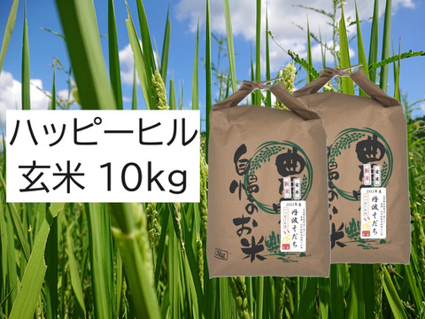 自然栽培のお米『ハッピーヒル』玄米10ｋｇ
