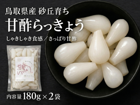 【母の日ギフト】食卓のリズムを整える 鳥取県産 甘酢らっきょう 180g x 2袋
