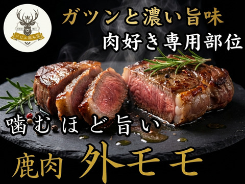 【肉好き専用部位】箸が止まらない野生の旨味🍖鹿肉『外モモ』“野遊び大人”の贅沢赤身🍖お試しキャンペーン約200g