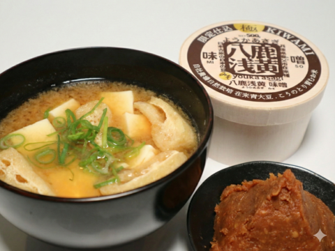 幻の大豆"八鹿浅黄(ようかあさぎ)"を100%使用したプレミアム無添加味噌(1年熟成) (500g) 大豆の豊潤な味と香りを感じられます。