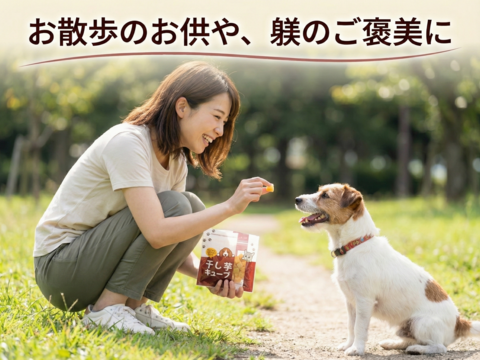 【愛犬・愛猫に】国産紅はるかの無添加『干し芋キューブ』お得な120g×4袋セット