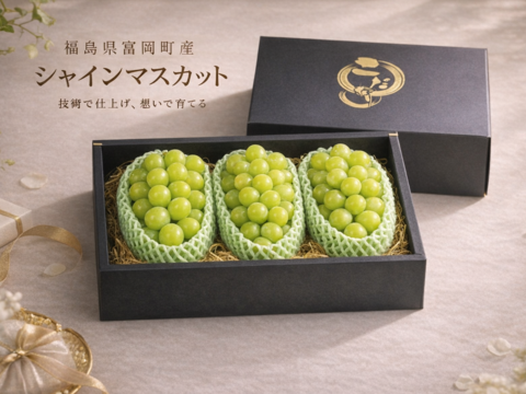 【高糖度｜JGAP取得】完熟シャインマスカット特選３房(500ｇ×3房)