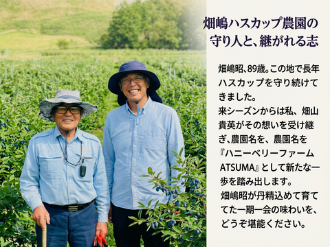 【冷凍ハスカップ1kg】苦味なし甘み極立つ希少品種！畑嶋農園の『ゆうしげ』大粒厳選 手摘み