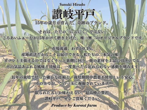 【期間限定】幻の生にんにく　2代ブランド贅沢食べ比べセット　「讃岐平戸＆讃岐壱代」　計1kg