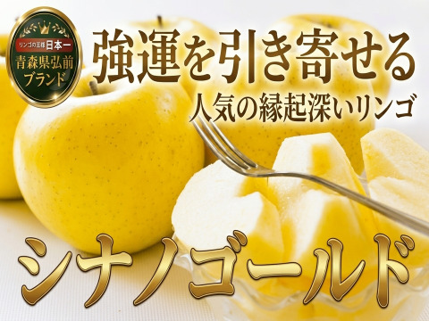🍎強運を引き寄せるシナノゴールド🍎高糖度×柑橘系の酸味で富裕層も好む贈り物として人気の縁起深い林檎～品種指定キャンペーンお試し特価～【家庭用・贈答用】【4月下旬予約】
