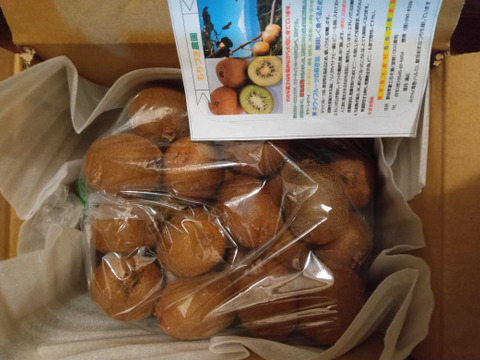 ちっちゃいキウイふる～つ　家庭用 2K箱（28個程度【品種ヘイワード】）