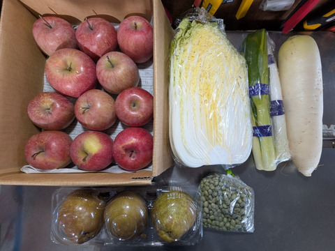 野菜類と果物のセット