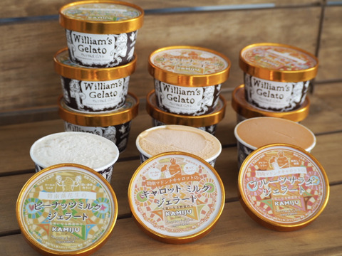 大地とつながるジェラート3種　5個セット(キャロットミルク・ピーナッツミルク・フルーツサラダ)