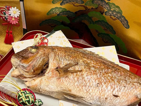 【敬老の日ギフト】「届け鯛！」感謝と長寿の願いを込めて！ふっくらジューシーな＜塩焼き＞ブランド真鯛「あなたに逢い鯛。」