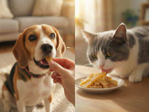 【愛犬・愛猫に】国産紅はるかの無添加『干し芋キューブ』お得な120g×4袋セット