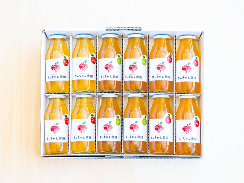 無添加・無加糖・無着色・非濃縮還元のりんごジュース🍎✨3種の飲み比べセット 180ml×12本（ふじ4本、王林4本、Mix4本）大切な方へのギフトにも!!✨のし対応可能です🎁