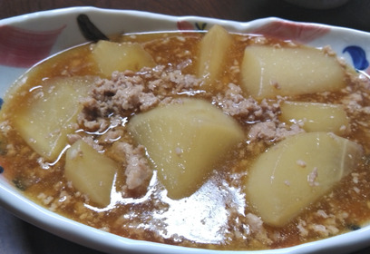 信州銘柄豚ひき肉と大根とのあんかけ煮