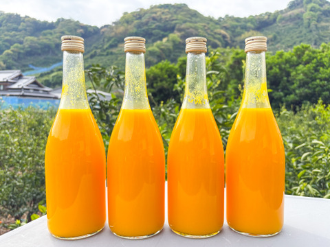 《ラベルレス・4本入り》のうろくジュース◆オレンジ感たっぷり！濃厚な味わいを楽しめます！◆添加物・保存料不使用！