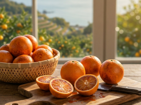 【濃密、真紅の雫】ブラッドオレンジ タロッコ　お試し１ｋｇ ご家庭用 農薬不使用 自然栽培 愛媛県