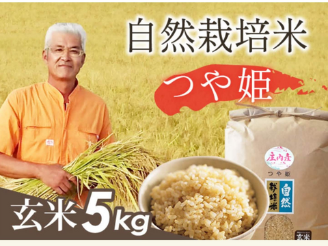 【 玄米・５kg 】米の旨味たっぷり 自然栽培米 つや姫