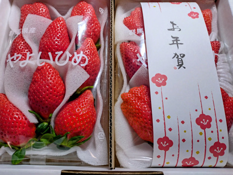 ⭐️奇跡のやよいひめ⭐️大玉『群馬いちご』320g×4トレー（2箱）
