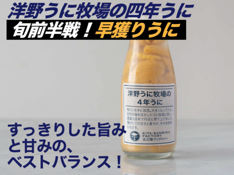 洋野うに牧場の四年うに 塩水牛乳瓶 150g 1本 岩手県産 食べチョク 農家 漁師の産直ネット通販 旬の食材を生産者直送