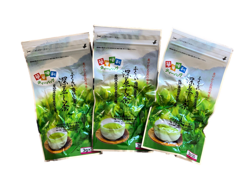 【レターパック便】簡単便利!深蒸し茶ティーパック(ひも付き 3g×30個) 3袋