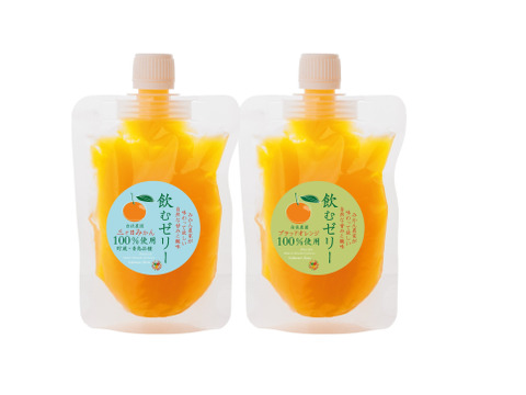 果汁たっぷり飲むゼリー　三ヶ日みかん　ブラッドオレンジ　200ｇ　２種セット　手作り　果汁５０％配合