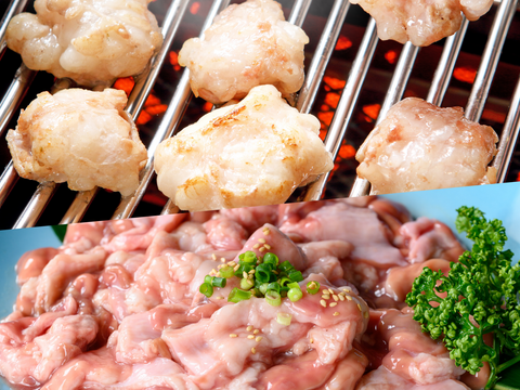 【食べ比べ】黒毛和牛 大とろホルモン+ 赤センマイ500g もつ鍋・ホルモン炒めに最高！和牛オリンピック日本一の農場からお届け （マルチョウ/ 小腸+赤センマイ/ギアラ）