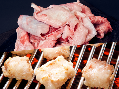 【食べ比べ】黒毛和牛 大とろホルモン & 牛すじ　500gずつの計1kg！ もつ鍋や煮込みに最高！和牛オリンピック日本一の農場からお届け （マルチョウ/ 小腸のみ）