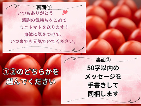 【母の日ギフト】選べる【メッセージカード付き】出汁と温泉で育てた超濃厚ミニトマト♪ギフト用2段★日時指定・贈り物