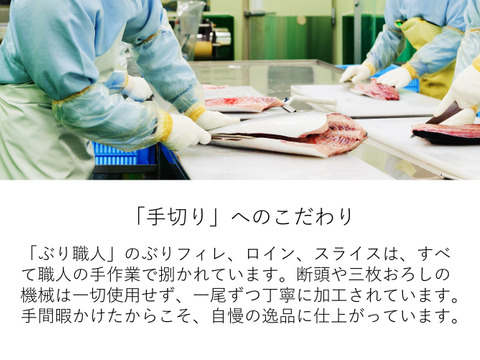 【鹿児島産ぶり】約2.2kg 冷凍・ぶり１尾セット（皮無ロイン1.8kg、カマ2p）