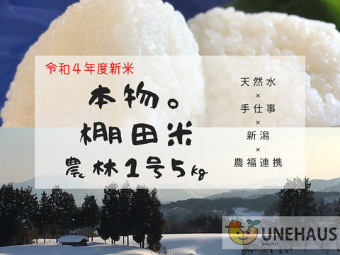 関西方面の方におすすめ！希少種「農林1号」令和４年度　新潟県一之貝産(玄米5ｋｇ)