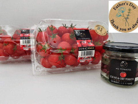 【父の日ギフト】珍しいトマトのチョコ、味の濃い【極甘】🍅オーガニックフルーツミニトマト１０００gの特別セット