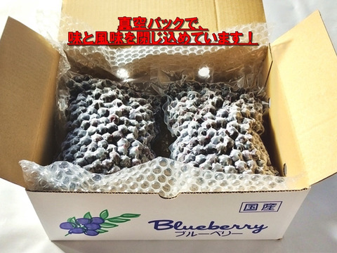 2024年産　大人気！甘くジューシーな冷凍ブルーベリー2kg（1kg×2パック）