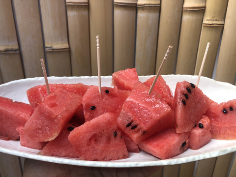 ❣️種ごと食べられる❣️薄皮極甘シャリシャリ食感小玉西瓜【ピノガール】2玉3.5kg以上《大阪府エコ農産物“大阪産（もん）”農薬・化学肥料不使用認証》