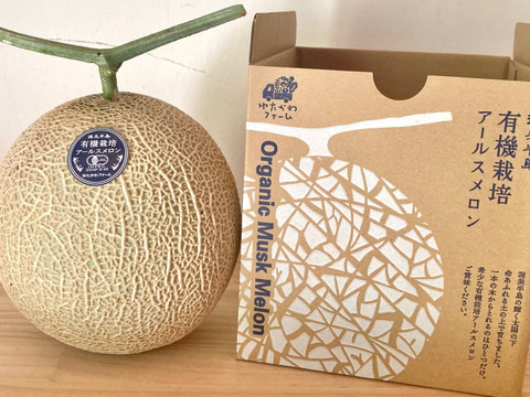 希少！渥美半島産・極甘の有機栽培アールスメロン（訳あり自宅用・大玉1玉）