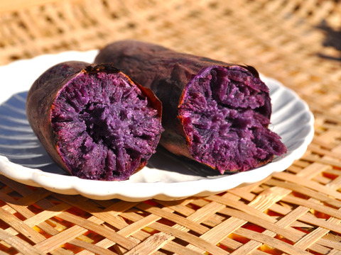 【訳あり品！】ふくむらさき.サツマイモ　茨城県産　5kg M〜2L 土付き