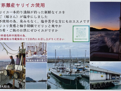釣りたてヤリイカの塩辛(肝不使用)2瓶