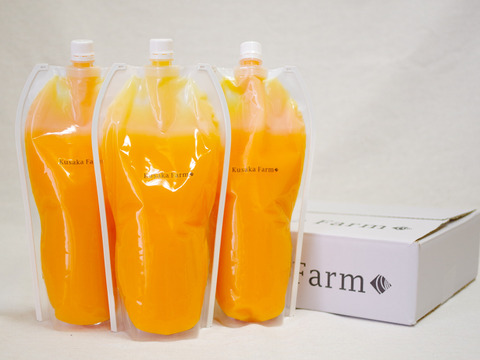 【父の日ギフト】日下みかんストレートジュース　パウチ1000ml×3本(化粧箱入)