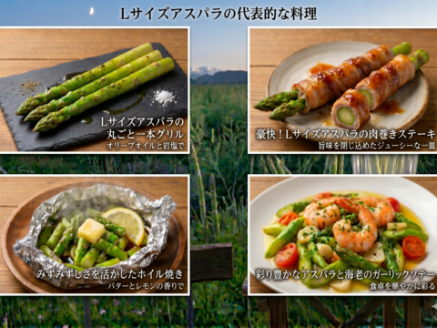 【今が旬！極上の夏芽】飯豊山の雪解け水が育んだ、朝どれ生アスパラガス1kg！